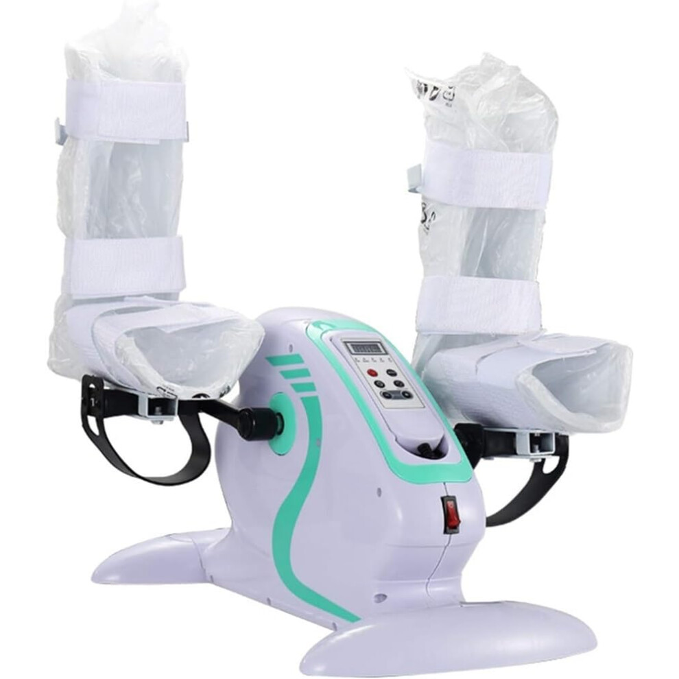 Fitness Motorized Leg & Arm Pedal Exerciser Electric Exercise Bike For Elderly Rehab Bike Trainer With Leg Protectors