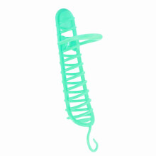 Papageien-Fütterkorb mit Sitzstange und Verriegelung, 25 cm grüne Plastik