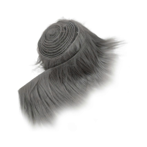 Faux Fur Strip 1.5m Solid Color Fluffy Fabric Tapes Patchwork Sewing Artificial Wool Trim Strips forGreyS