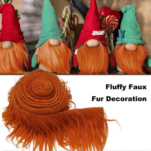 Faux Fur Strip 1.5m Solid Color Fluffy Fabric Tapes Patchwork Sewing Artificial Wool Trim Strips forGreyS 2