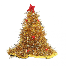 christmas tree decorations Gold Christmas Decorations Christmas Tree Christmas Hats Party Dressing Props HatsGoldONE SIZE
