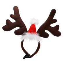 kids toys Pet Headband Big Deer Antlers Christmas HatBrown