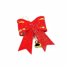 red 5 X Red And Gold Christmas Tree Bows Bow Decoration Gift Ornament Merry XMASRed
