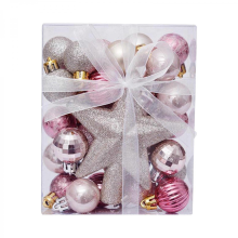 Blue 30PCS Christmas Baubles Party Christmas Tree Decorations Hanging Ornament DecorPink