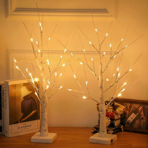 Pieces Warm White Led Artificial Branch Desktop Fairy Tree Light 2