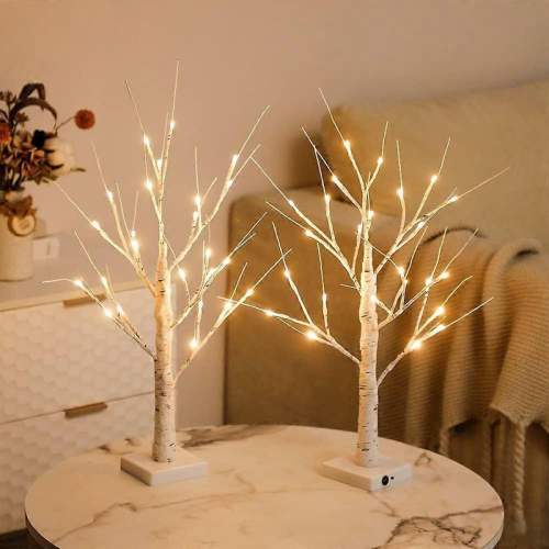 Pieces Warm White Led Artificial Branch Desktop Fairy Tree Light