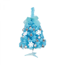 Artificial Pine Tree Decor: Tabletop Christmas Tree, Miniature Christmas Tree With Pre-lit LED Lights, Flame Retardant PVC Material For Home Office