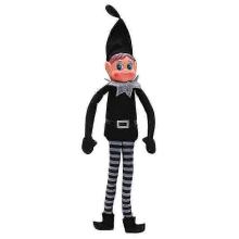 Elves Behavin Badly Elf Soft Toy with Long Legs Body Black Holiday Christmas DecorationGirl