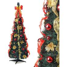 Pop-Up Red/Gold Decorated 6ft Christmas Tree Battery LED Lights