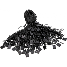 Nylon Hang Tag String for Clothes Gift Bags Price Tags Shoes Snap Lock Pin Loop Fastener Hook Ties Tag Rope 1000PCS (Black)