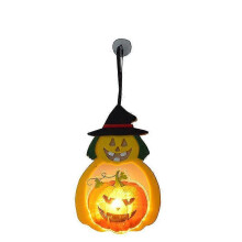 (Style 1) Fiber Optic Led Light Ornament Hanging Ghost Party Decor Luminous Light Party Prop(pumpkin)