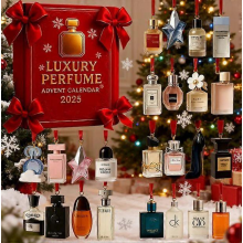 2025 Christmas Advent Calendar - 24 Days Countdown Calendar Perfume blind box Acrylic Ornaments, Reusable Christmas Tree Decor Blind Box for Kids & Fa