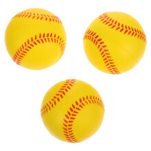 3 stuks trainingsbaseballen voor kinderen, PU-zwam, oefenen softbal