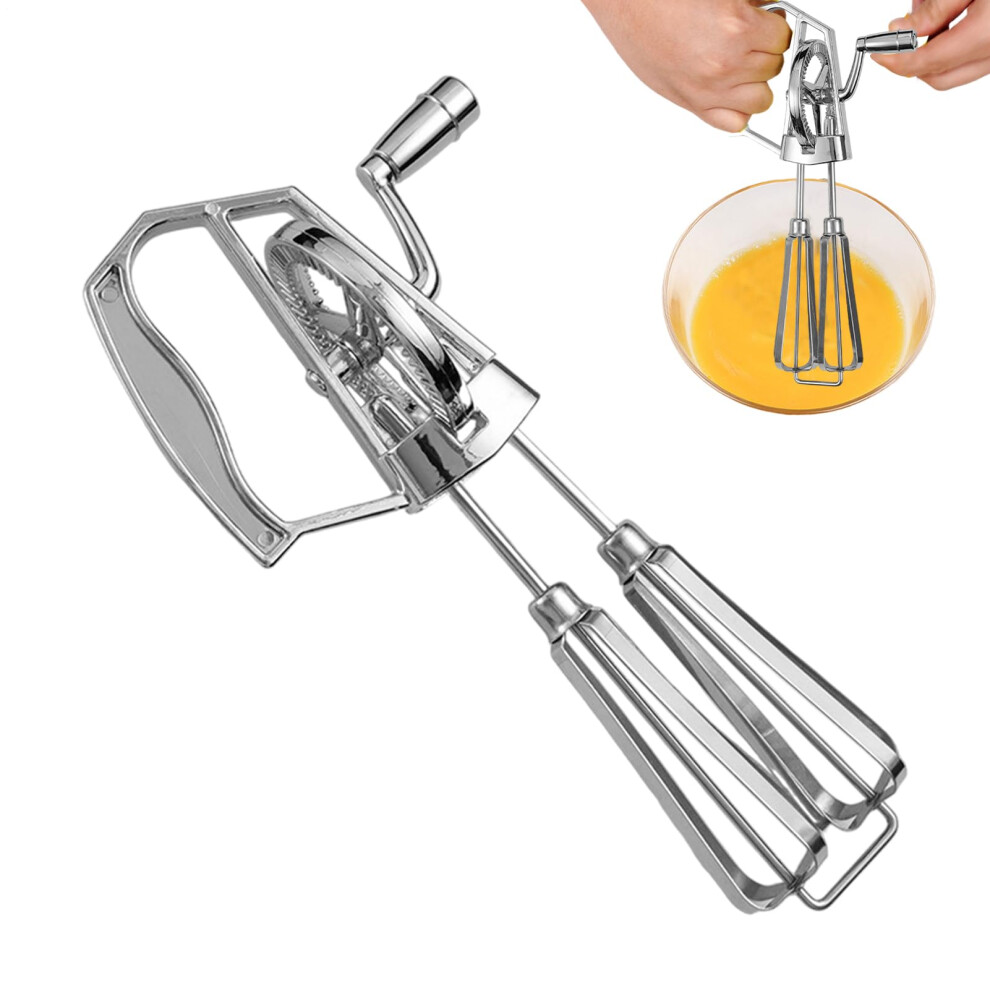 Manual Hand Mixer Stainless Steel Portable Ergonomic Beater Non-Stick Dishwasher Safe For Pancakes Omelette Home Kitchen-image-OPC-PKHXCRY-NEW