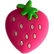 Pink Strawberry Tennis Racket Vibration Dampener Soft Silicone Cartoon Shape Accessory Compatible For Tennis Racquetball