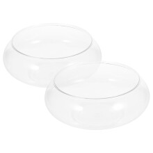 2Pièces Mini Aquarium Plastic Transparent Pour Décoration