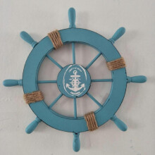 (Style6) Wall decoration, steering wheel, pirate look, ship look, made of wood 28CM