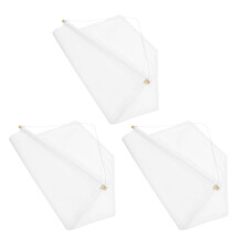 3-teiliges fahnenset mit anstecknadel, abzeichen und wandbanner weiß
