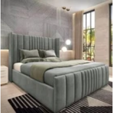 New York Ottoman Wing Bed With Mattress 5FT Grey