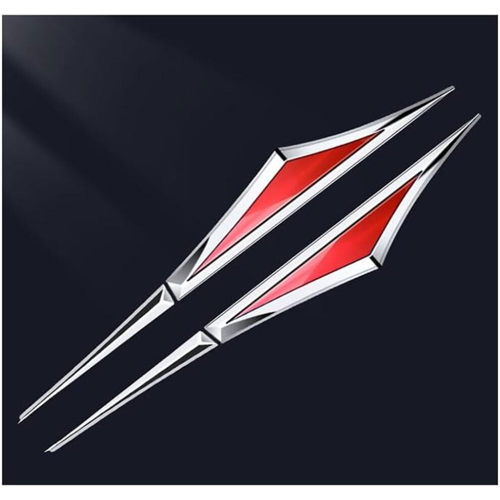Car Emblem Sticker For Hyundai Kona Hybrid Sx2 2024-2025 2-Piece Door Emblems Waterproof Self-Adhesive Decals - Silver/Red 9016109905734