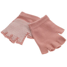 1 paar antislip halfvinger handschoenen voor yoga en fitness (roze)