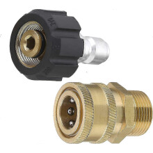 Snelkoppelingsadapterset voor dagelijkse hogedrukreinigers - M22 metrisch - 15 mm - vrouwelijke naar
