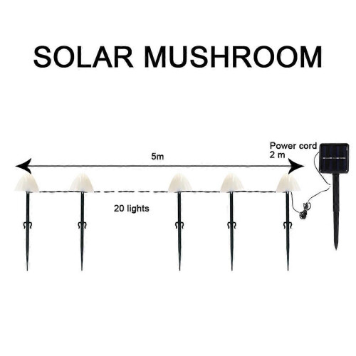 Solar Pilz Fee String Lichter Solar Powered In Boden Lichter Dekoration 1