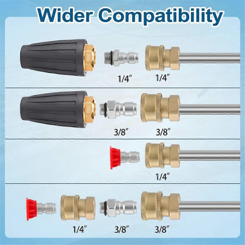 4000PSI hogedrukreiniger tips set - Efficiënte turbo nozzle hogedrukreiniger 2