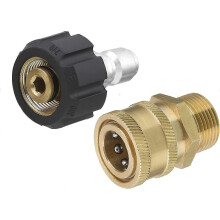 2-teiliges Tool Daily Hochdruckreiniger-Adapter-Kit, Schnellanschluss-Kit, metrisches M22 14 mm auf