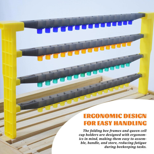 Bee Keeping Starter Kit Multifunctional Folding Queen Cell Cup Holder Frames For Apiculture 2