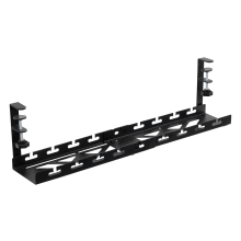Dellonda Cable Management Tray, Extendable, 730mm Wide, Clamp-On - Black - DH276