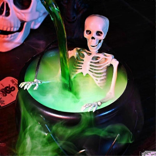 (A) Halloween Decorations Indoor - Cauldron Halloween Decor with Magic Floating Potion Bottles and Diffu 2