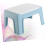 Lightweight Plastic Stool For Footstool Portable Small Sky Blue Bathroom Step Stool Shock Resistant Design 5