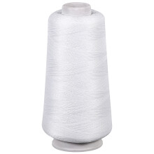3000 yard polyester naai- en borduurdraad, gebleekte klossen (wit)