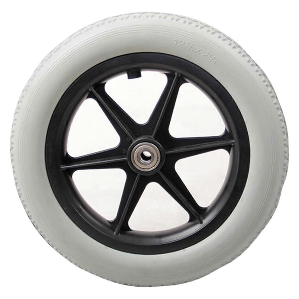 Gray 12 Inch Manual Wheelchair Rear Wheel Accessories Universal Compatibility Wearresistant