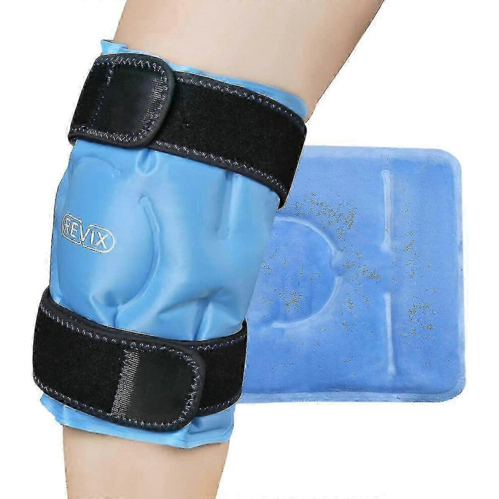 Ice Pack For Knee Pain Relief - Reusable Gel Ice Wrap For Leg Injuries, Swelling, Knee Replacement Surgery, Cold Compress Therapy - JA