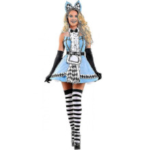 (L, 9007) Alice In Wonderland Maid Hatter Costume Adults Women Fantasias Magic Cosplay Halloween Carnival Magician Outfit - DSW