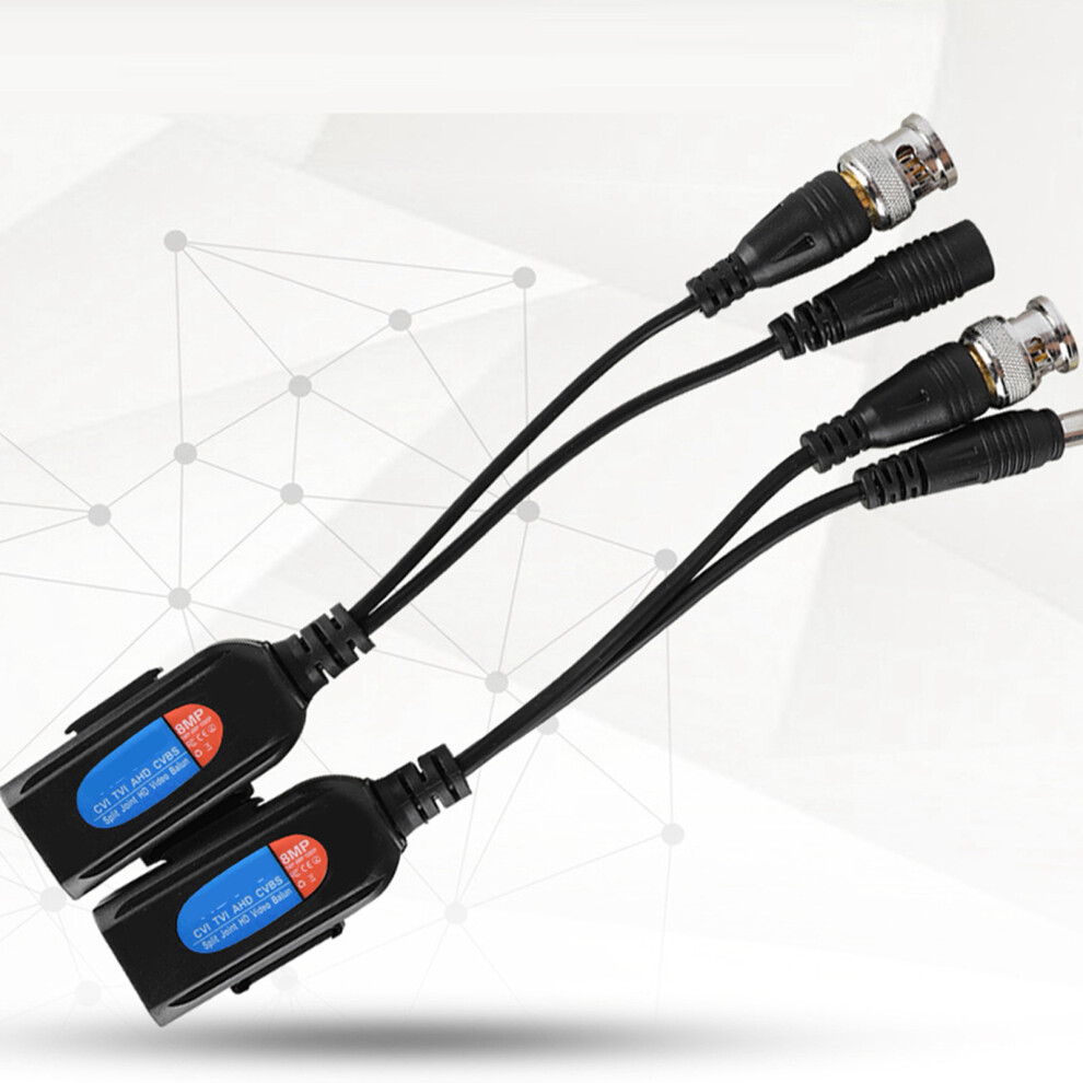 Passive Cctv Video Audio Balun Transceiver For Hd-Cvi/Tvi/Ahd, Black 9411350198582