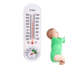 Greenhouse Hygrometer Vertical Indoor Thermometer With Double Scale Gauge For Patio, Garden, Nursery, Balcony, Plant Room