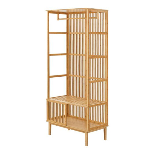 Perchero de bambú 185 x 80 x 45 cm natural 03_0008145