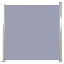 Seiten-Rollos mit ausziehbarem Sonnenschutz - HELLOSHOP26 - 300 cm - Sichtschutz - UV-beständig - Grau