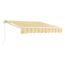 Store banne avec manivelle 350 x 250 cm jaune blanc 03_0008311