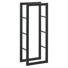 Suporte para lenha - en.casa - Aço lacado - Interior/Exterior - 40 x 25 x 100 cm - Montagem fácil