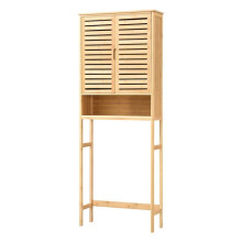 Wandregal für WC mit 2 Türen 170 x 66 x 23 cm 03_0006848