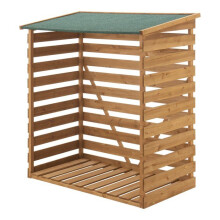 Abri-bûches coberto em abeto com telhado betumado 123 x 116 x 64 cm 03_0006304