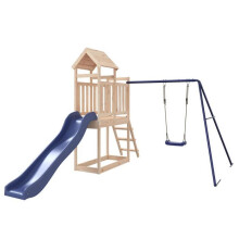 Außen-Spielplatz mit Schaukeln, Rutsche, robusten Spielgestellen, Garten-Spiele 242 x 379 x 214
