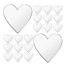 100 Stück Rosa Liebe Spiegel Aufkleber 2,00x2,00x0,10cm Silber