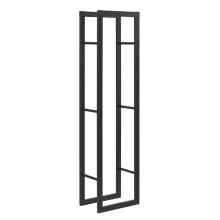 Suporte para lenha - en.casa - Aço lacado - Interior/Exterior - 40 x 25 x 150 cm - Montagem fácil