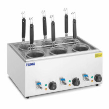 Cuiseur à pâtes électrique - HELLOSHOP26 - 6 paniers - 3000 W - Acier inoxydable - Température 30-110 C
