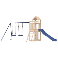 Außen-Spielplatz mit Schaukeln, Rutsche, robusten Gestellen, Garten Spiele 505 x 186 x 214